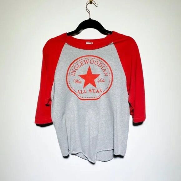 SHAKA ACTIVE WOMENS NGLEWOODIAN BASEBALL TEE - Picture 1 of 3
